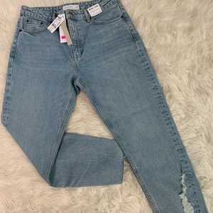 Topshop High Waisted Straight Jeans